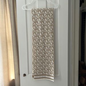 Double sided gold and white Michael Kors scarf